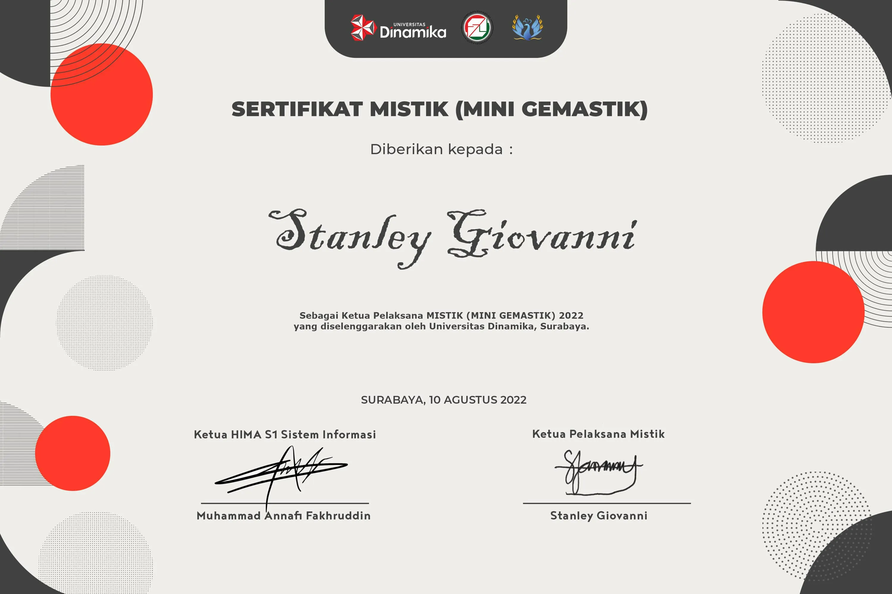Certificate 1